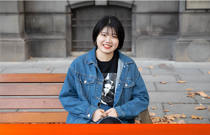 Minori, an international student from Japan in Adelaide, Australia