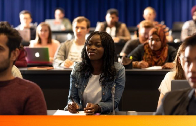 An international student enjoying a class at an Adelaide education institution