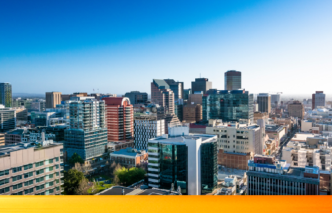 Adelaide city skyline